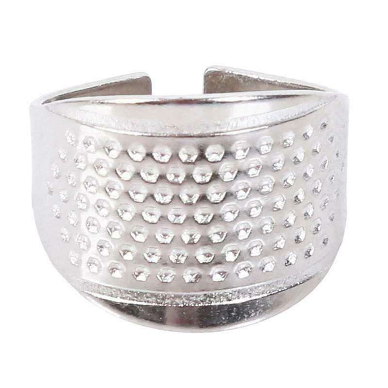 Unbranded 2pcs Thimble Ring Silver Thimble Steel Sewing Household quilting Sewing Tools