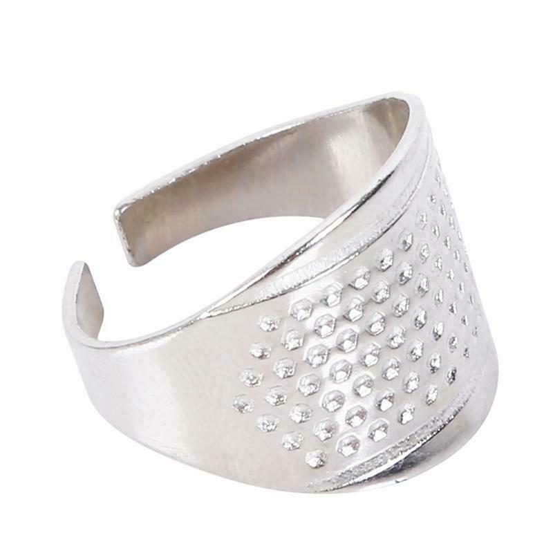 Unbranded 2pcs Thimble Ring Silver Thimble Steel Sewing Household quilting Sewing Tools