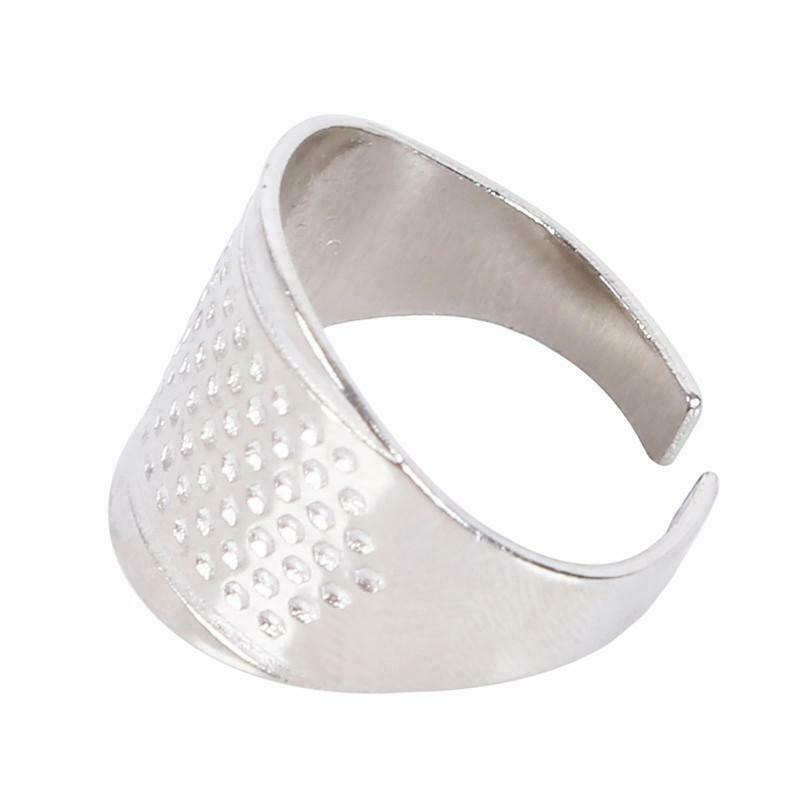 Unbranded 2pcs Thimble Ring Silver Thimble Steel Sewing Household quilting Sewing Tools