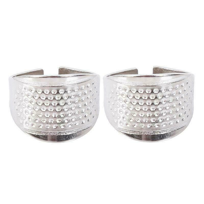 Unbranded 2pcs Thimble Ring Silver Thimble Steel Sewing Household quilting Sewing Tools