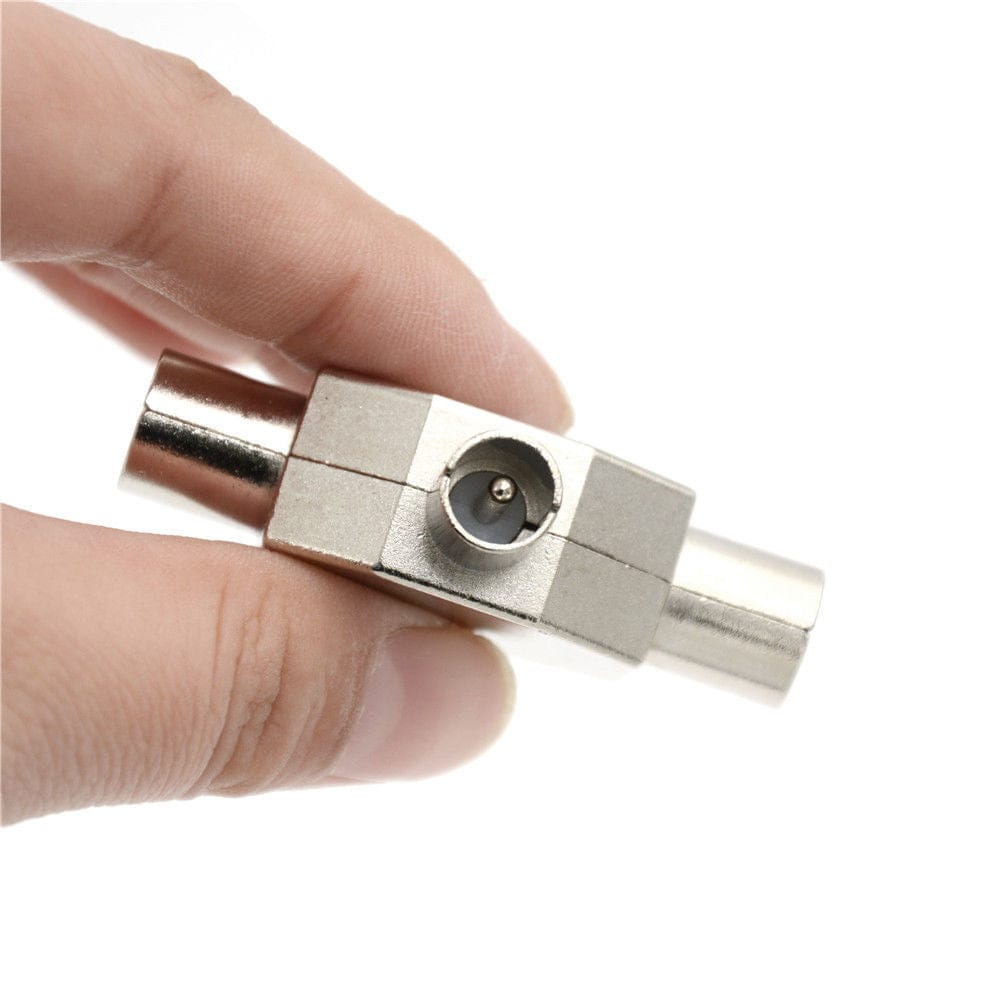 Unbranded 2Way PAL TV Aerial Coaxial Antenna Signal Splitter Indoor Passive Metal Casing3C