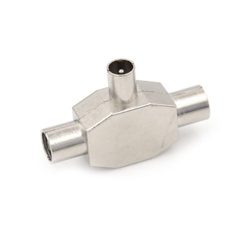 Unbranded 2Way PAL TV Aerial Coaxial Antenna Signal Splitter Indoor Passive Metal Casing3C