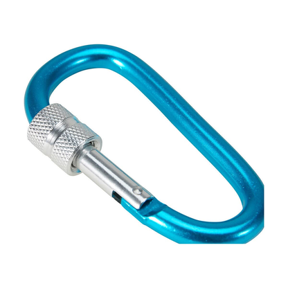 Unbranded 2X Carabiner Clip Snap Spring With Lock Aluminium Hooks Key Ring Hiking Camping