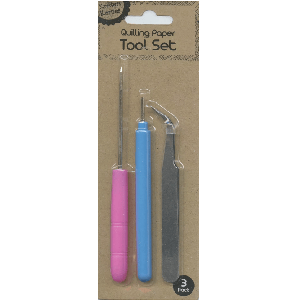 Unbranded 3pc Quilling Paper Slotted Needle Twezzer Tool Craft DIY Gift Craft Handmade Kit