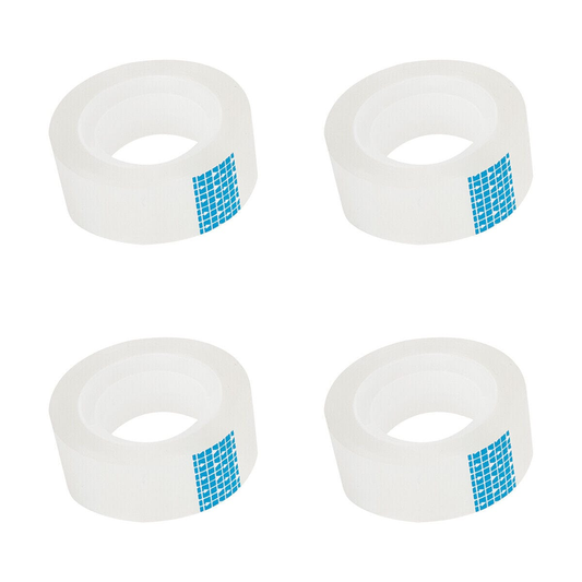 Unbranded 4 Clear Sticky Tape Refills Rolls Quality made Size 18mm × 20M