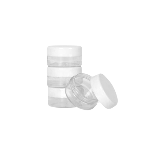 Unbranded 4 Pack 10ml Travel Containers with Screw Cap Lid Makeup Lip Balm Creams