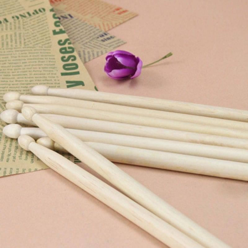 Unbranded 4 Pair 7A Maple Wood Lightweight Endearing Music Oval Tip Drumsticks Drum Sticks