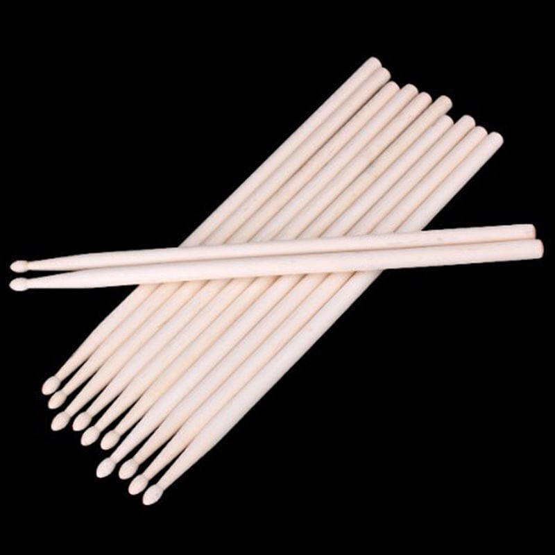 Unbranded 4 Pair 7A Maple Wood Lightweight Endearing Music Oval Tip Drumsticks Drum Sticks