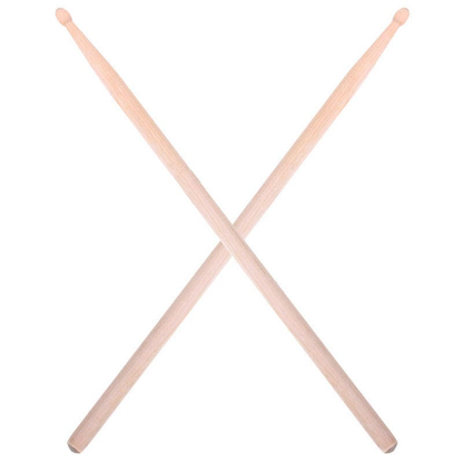 Unbranded 4 Pair 7A Maple Wood Lightweight Endearing Music Oval Tip Drumsticks Drum Sticks