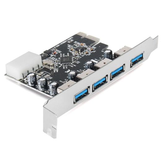 Unbranded 4 Port PCI-E to USB 3.0 HUB PCI Express Expansion Card Adapter 5 Gbps Speed