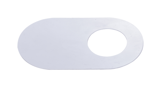 Unbranded 40mm White Oval Adhesive Cover Plate Cupboard Plastic