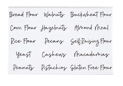 Unbranded 45 Stickers Baking Storage Jar Labels Decals Pantry Kitchen Organize Food