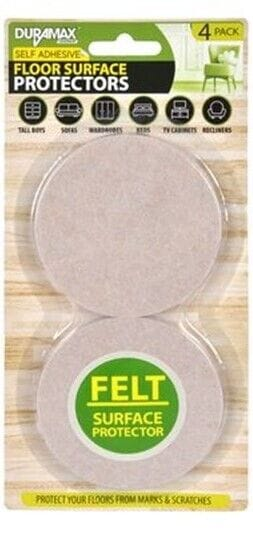 Unbranded 4x Floor Protector with Self Adhesive Round Felt Pads Stoppers Chairs 77mm