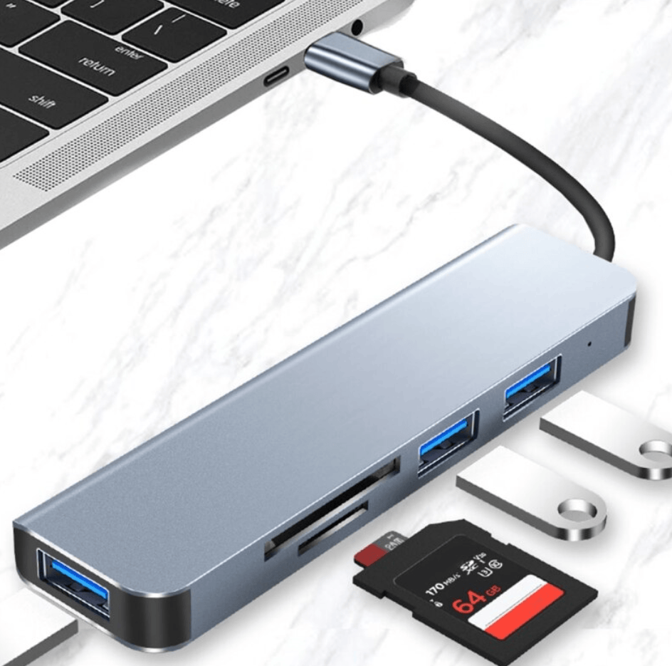 Unbranded 5 in 1 USB-C HUB Type-C USB Multi 3.0 2.0 Micro SD TF OTG Port Charge Macbook