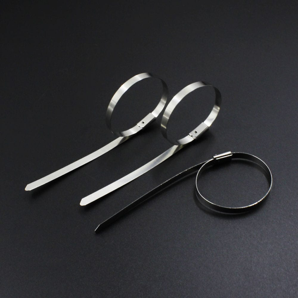 Unbranded 5 PCS Stainless Steel Metal Cable Zip Ties Strap Locking Exhaust Pipe Header
