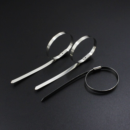 Unbranded 5 PCS Stainless Steel Metal Cable Zip Ties Strap Locking Exhaust Pipe Header