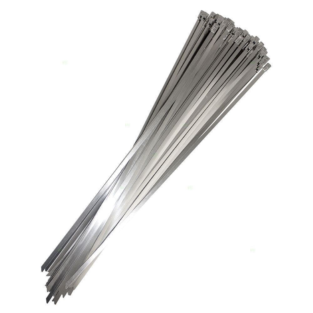 Unbranded 5 PCS Stainless Steel Metal Cable Zip Ties Strap Locking Exhaust Pipe Header