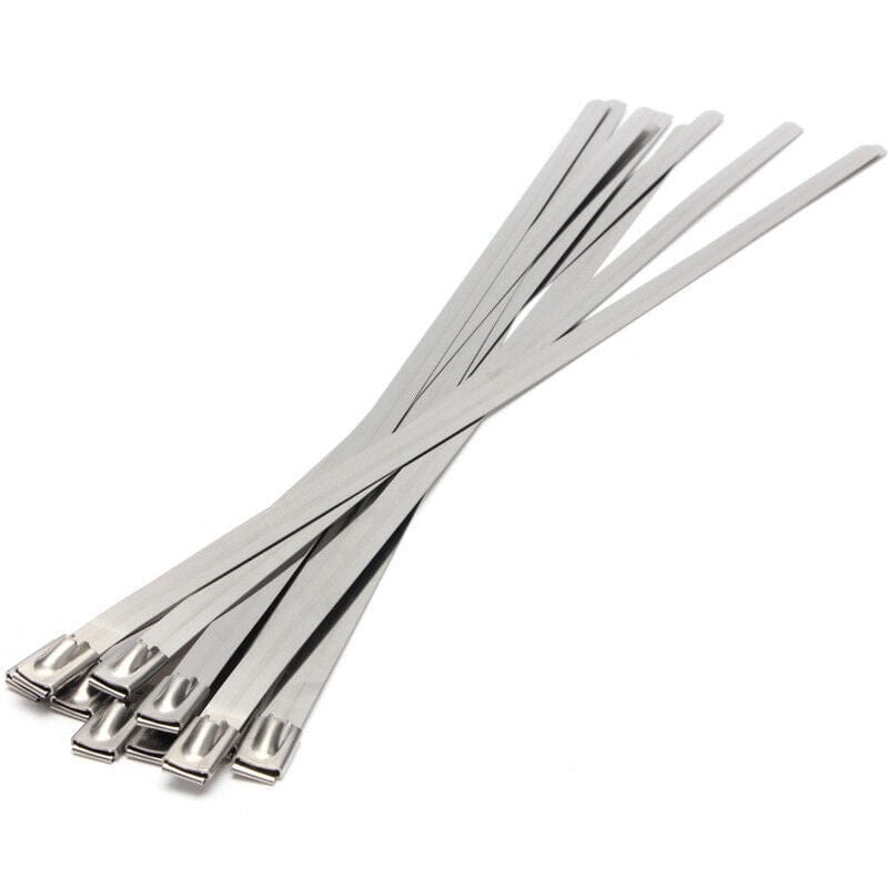 Unbranded 5 PCS Stainless Steel Metal Cable Zip Ties Strap Locking Exhaust Pipe Header