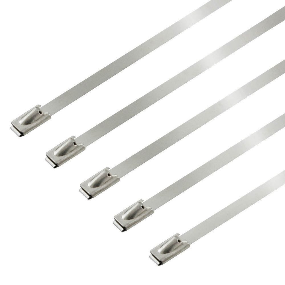 Unbranded 5 PCS Stainless Steel Metal Cable Zip Ties Strap Locking Exhaust Pipe Header