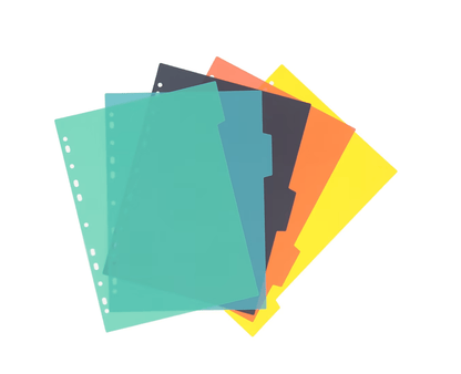 Unbranded 5 Tab Bright Dividers A4 file dividers indices document Organizer Office