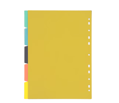 Unbranded 5 Tab Bright Dividers A4 file dividers indices document Organizer Office