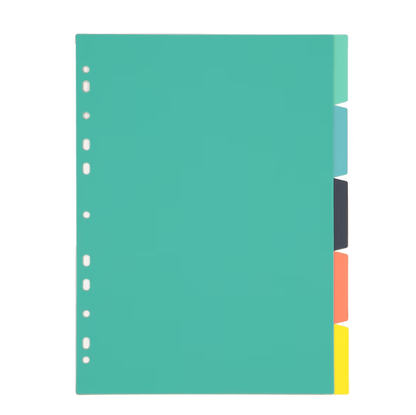 Unbranded 5 Tab Bright Dividers A4 file dividers indices document Organizer Office
