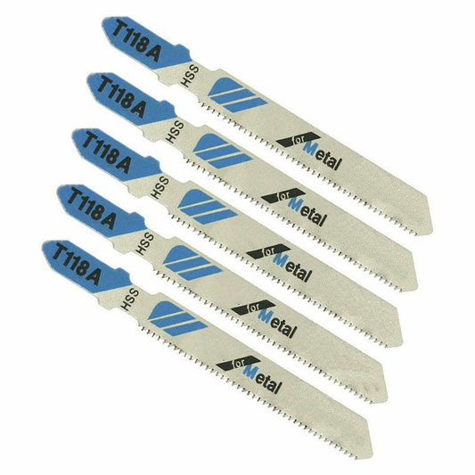 Unbranded 5Pcs Jig Saw Blades Wood Metal Fast Cutting Reciprocating Saw Blade T118 FT