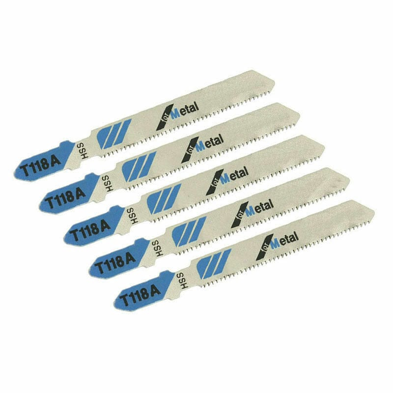 Unbranded 5Pcs Jig Saw Blades Wood Metal Fast Cutting Reciprocating Saw Blade T118 FT