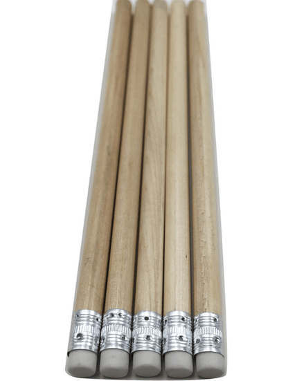 Unbranded 5x HB Lead Pencils with Eraser Rounded Wooden Style School Art Office stationery