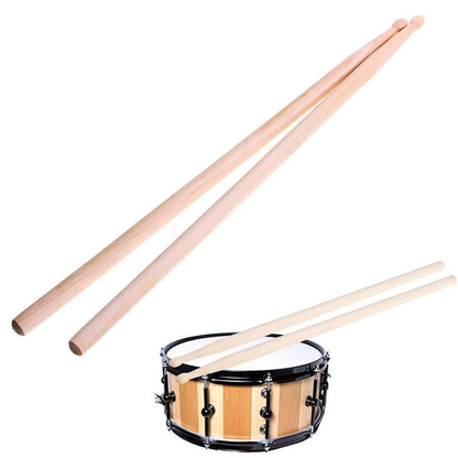 Unbranded 7A Maple Wood Lightweight Endearing Music Oval Tip Drumsticks Drum Sticks