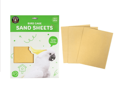 Unbranded 8 Pack of Bird Sand Sheets 23cm x 28cm for Bird Cages Liner Grit Claws Beak