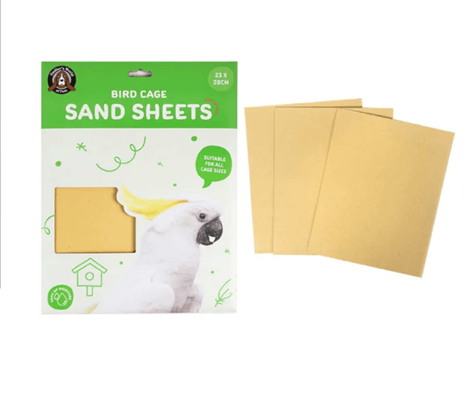 Unbranded 8 Pack of Bird Sand Sheets 23cm x 28cm for Bird Cages Liner Grit Claws Beak