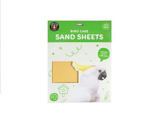 Unbranded 8 Pack of Bird Sand Sheets 23cm x 28cm for Bird Cages Liner Grit Claws Beak