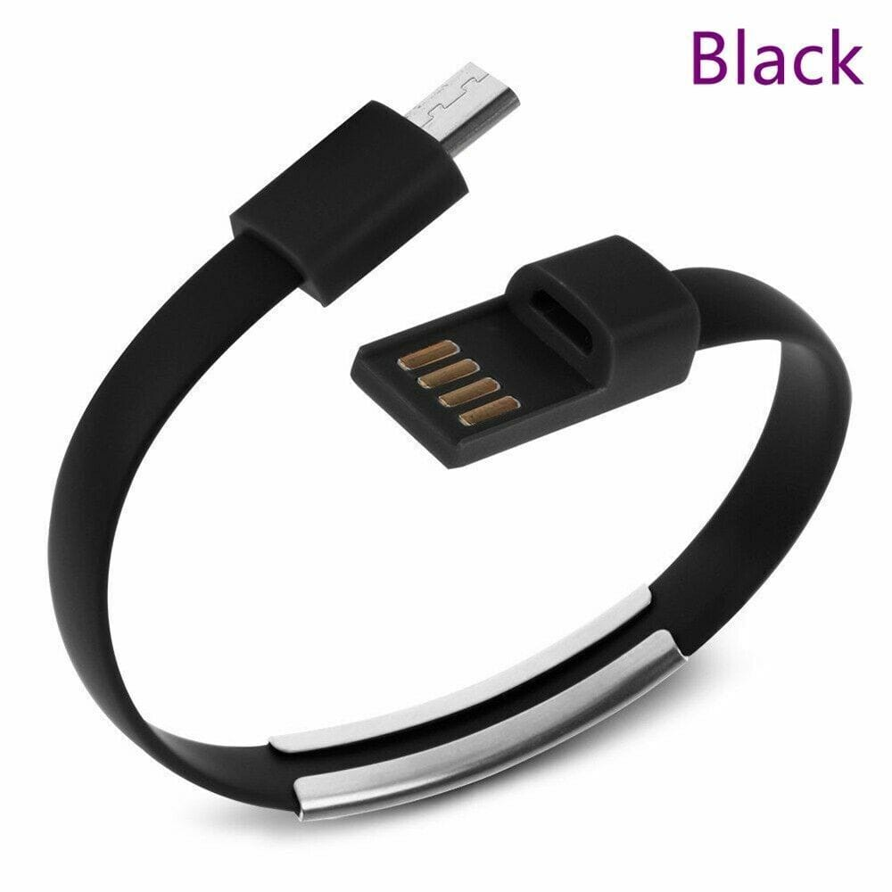 Unbranded 8Pin Micro USB To USB Cable Bracelet Power Bank Data Sync Cord Wristband Charge