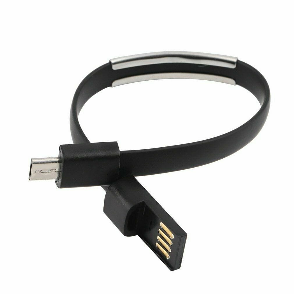 Unbranded 8Pin Micro USB To USB Cable Bracelet Power Bank Data Sync Cord Wristband Charge