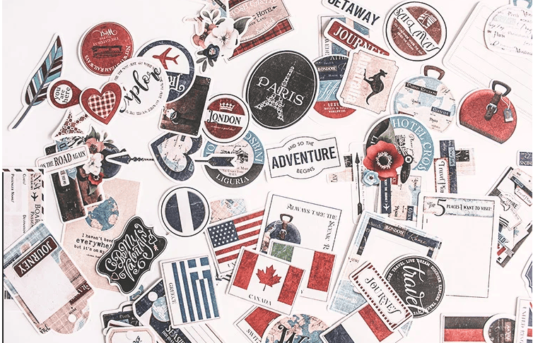 Unbranded 90 PCS travel Stickers Craftsstickers book label Decorative Sticker Book