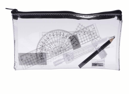 Unbranded 9Pcs Compass Drawing School Office Stationery Geometry Drafting Ruler Eraser Set