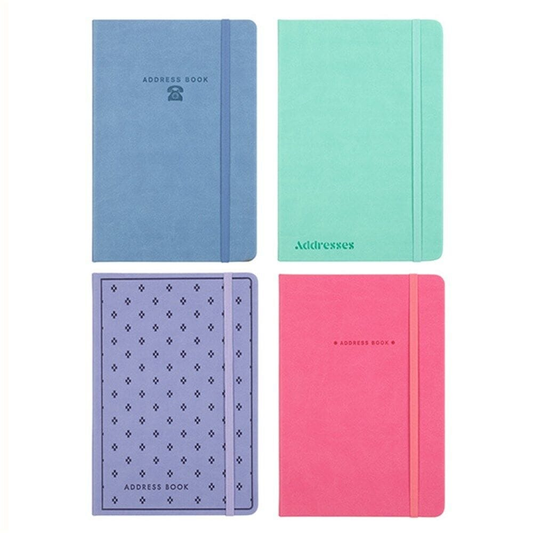 Unbranded Address Book Address Book PU Cover A5 with Elastic Multicoloured A-Z Phone E-mail Web Office