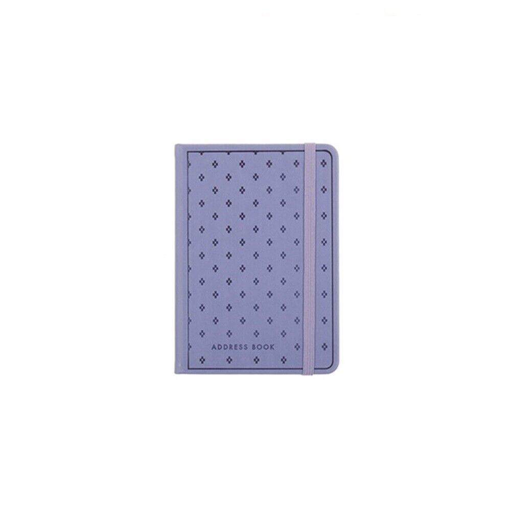 Unbranded Address Book Purple Address Book PU Cover A6 with Elastic Multicoloured A-Z Phone E-mail Web Office