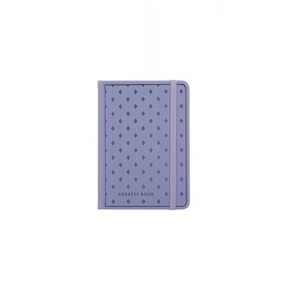 Unbranded Address Book Purple Address Book PU Cover A6 with Elastic Multicoloured A-Z Phone E-mail Web Office