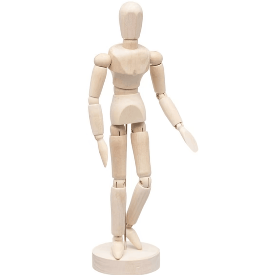 Unbranded Artists Wooden Manikin Mannequin Moveable Adjustable Limbs Human Body Model Art