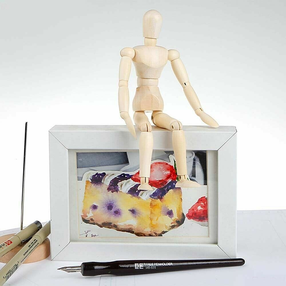 Unbranded Artists Wooden Manikin Mannequin Moveable Adjustable Limbs Human Body Model Art