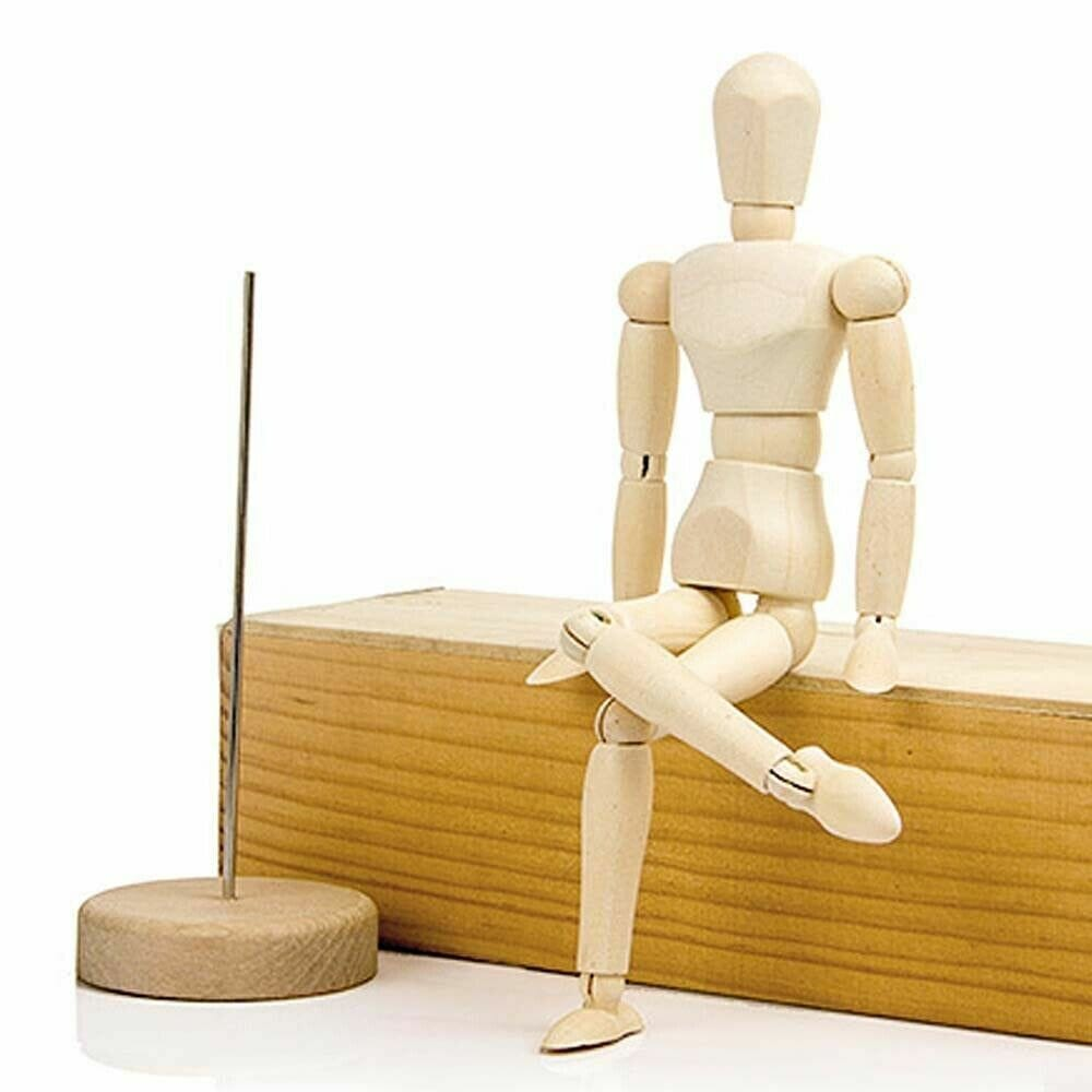 Unbranded Artists Wooden Manikin Mannequin Moveable Adjustable Limbs Human Body Model Art