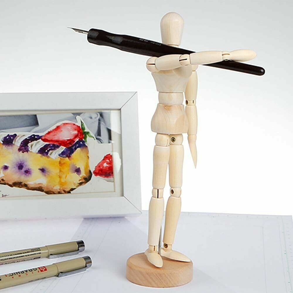 Unbranded Artists Wooden Manikin Mannequin Moveable Adjustable Limbs Human Body Model Art