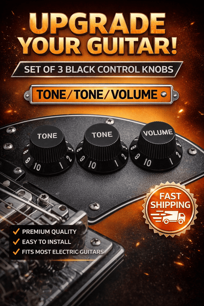 Unbranded Audio & Video > Musical Instrument & Accessories > Guitars Guitars Strat Knob 1-Volume 2-Tone Control Knobs For Fender Stratocaster Black