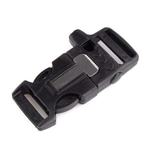 Unbranded Backpack Black Quick Release Buckle Bracelet Para cord Survival Whistle Fire