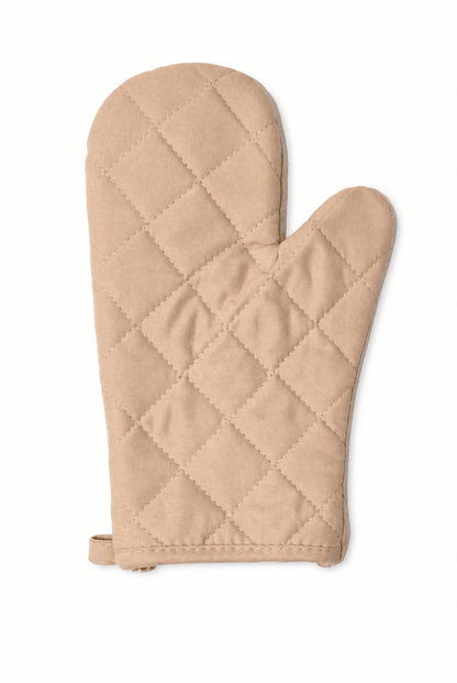 Unbranded Beige 1x Cotton Oven Mitt Glove Heatproof Baking Kitchen Tools Heat Burns One Size