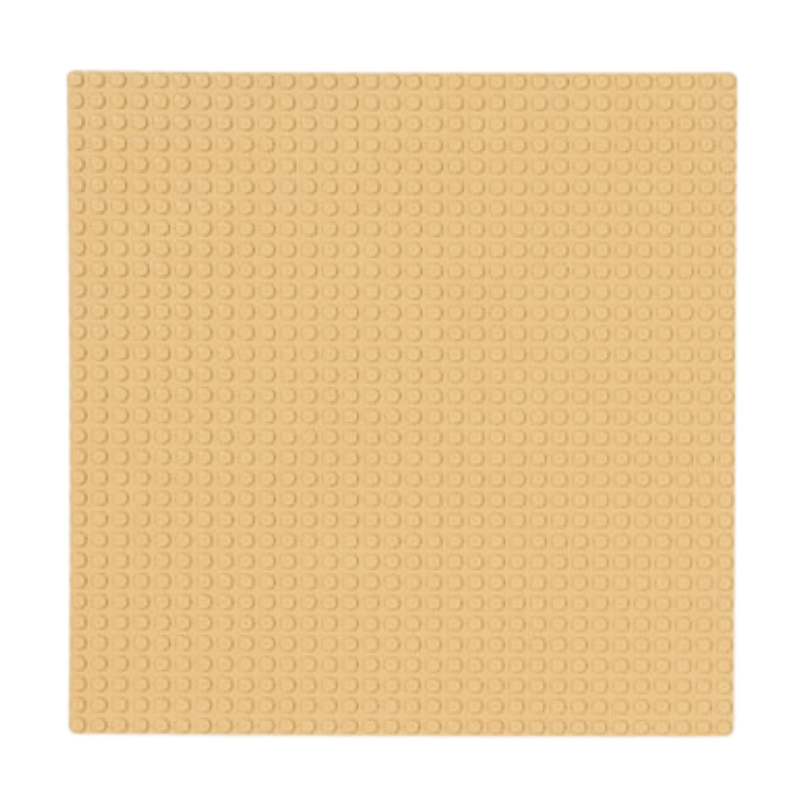 Unbranded Beige Building Blocks Base Plate Lego Compatible Baseplate Studs 25.6 x 25.6 cm