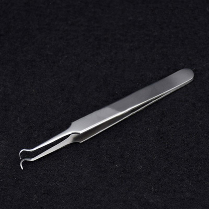 Unbranded Bend Curved Facial Extractor Blackhead Acne Blemish Remover Tweezers Needle Tool