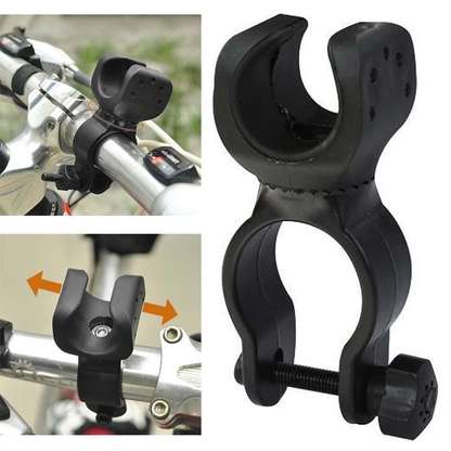 Unbranded Bike Bicycle Flashlight Mount Holder Clip Rotate 360 degree Head LED Light Torch